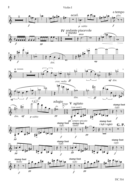 String Quartet No 4 Parts Page 2