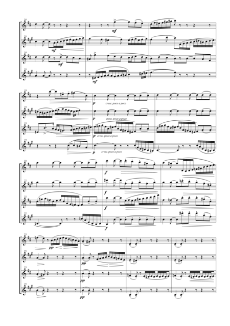 String Quartet Op 11 No 1 For Saxophone Quartet Satb Page 2