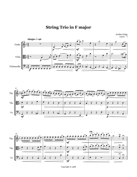 String Trio In F Major Page 2