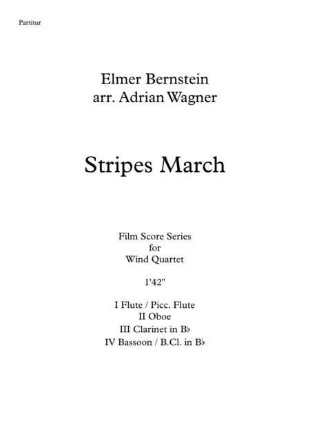 Stripes March Elmer Bernstein Wind Quartet Arr Adrian Wagner Page 2