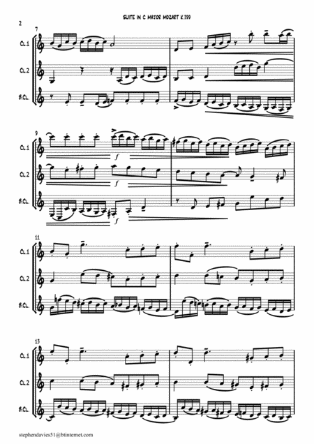 Suite In C Major By W A Mozart K399 For Clarinet Trio Page 2