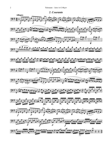 Suite In G Major For Bass Trombone Or Tuba Unaccompanied Page 2