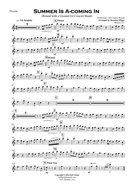 Summer Is A Coming In Concert Band Score And Parts Pdf Page 2