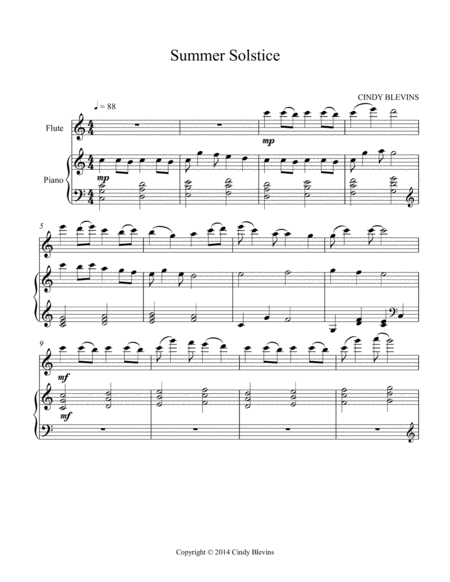 Summer Solstice For Piano And Flute Page 2