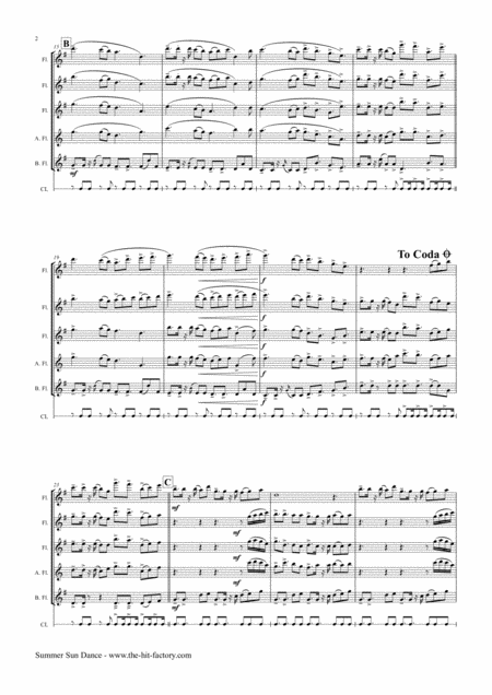 Summer Sun Dance 11 8 Folk Dance Style Flute Quintet Page 2