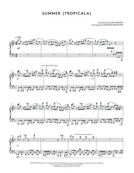 Summer Tropicala Stardew Valley Piano Collections Page 2