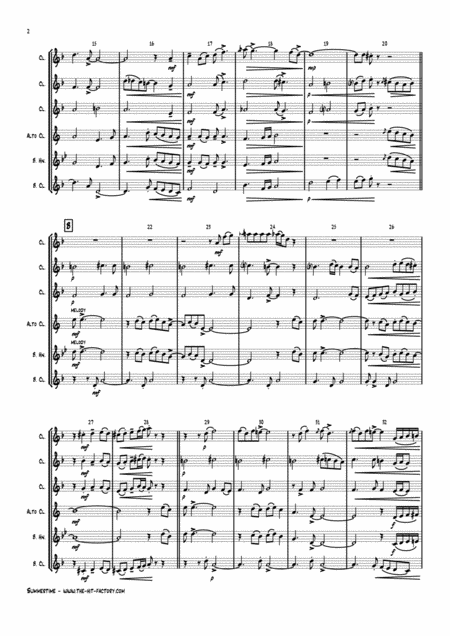 Summertime Gershwin Ballad Clarinet Quintet Page 2