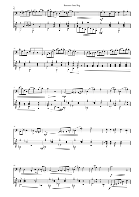 Summertime Rag For Cello And Guitar Page 2