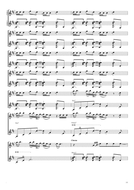 Sunflower Duet Guitar Score Page 2