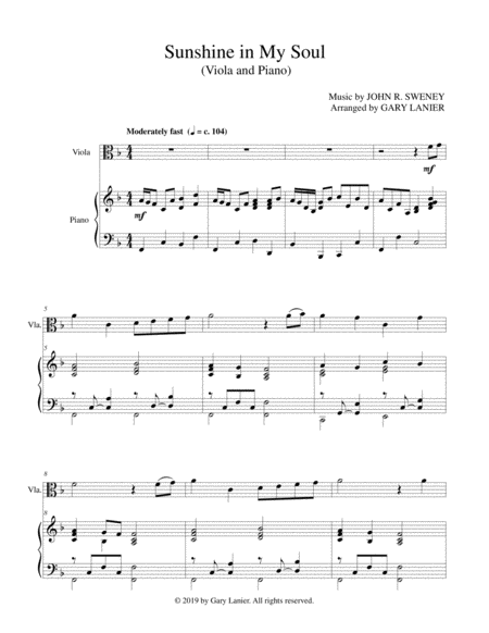 Sunshine In My Soul Viola And Piano With Viola Part Page 2