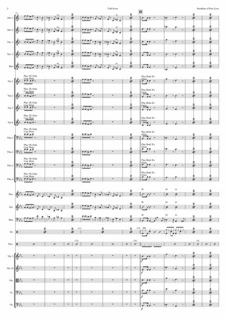 Sunshine Of Your Love Female Vocal With Small Band 5 Horns Or Big Band And Optional Strings Key Eb Page 2