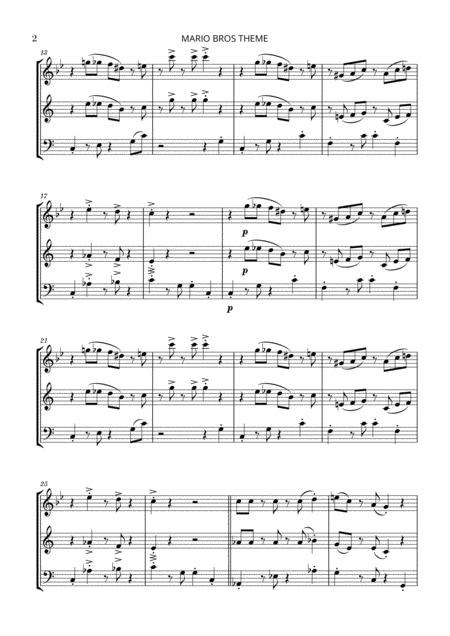 Super Mario Bros Theme For 2 Clarinets And Bassoon Page 2