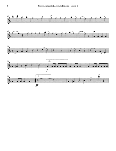 Supercalifragilisticexpialidocious Mary Poppins String Quartet Page 2