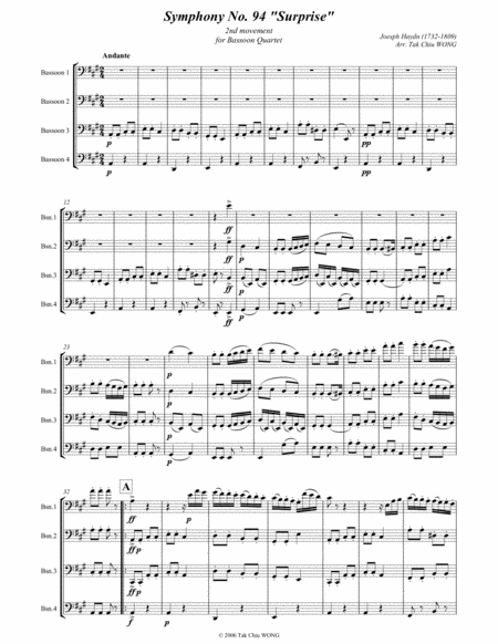 Surprise Symphony For Bassoon Quartet Page 2