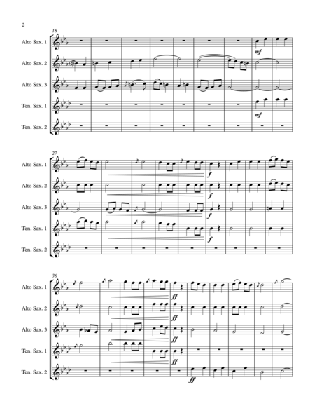 Svatba The Wedding Procession Sax Ensemble Page 2