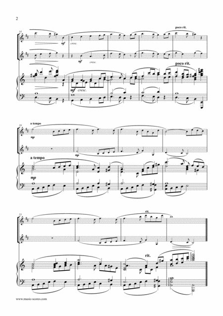 Swan Lake Odettes Theme 2 Clarinets And Piano Page 2
