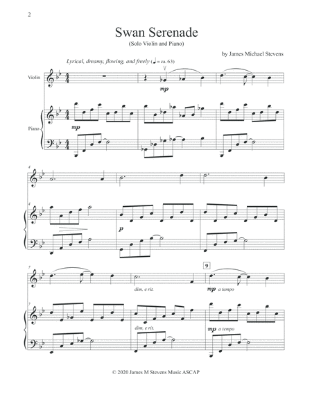 Swan Serenade Violin Piano Page 2