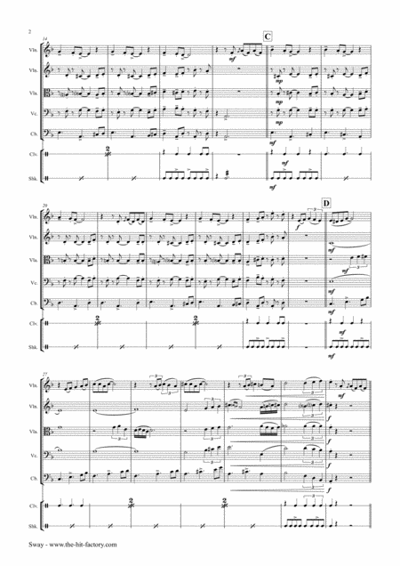 Sway Quien Sera Michael Bubl String Quintet Page 2