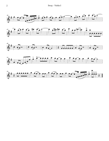 Sway Quien Sera String Quartet Page 2