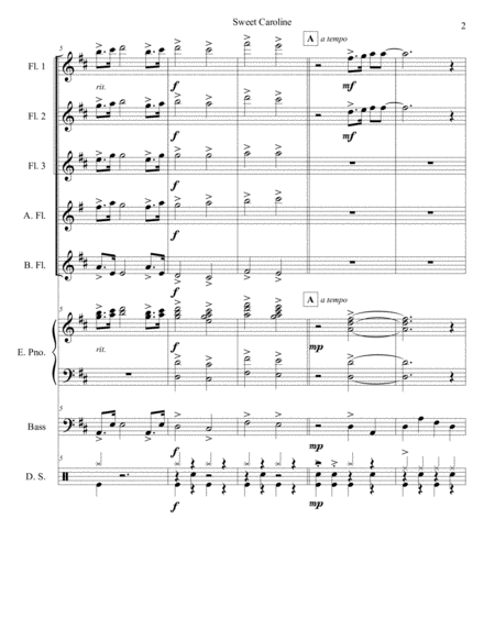 Sweet Caroline Flute Choir Page 2