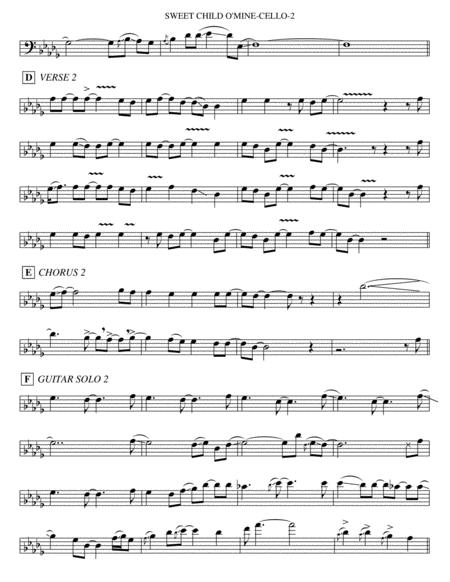 Sweet Child O Mine Cello Page 2