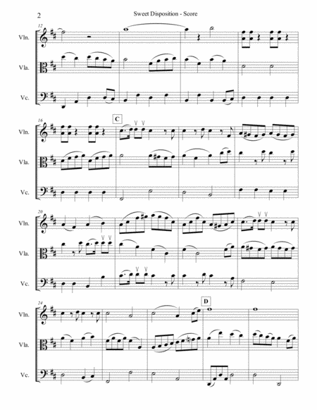 Sweet Disposition For String Trio Page 2