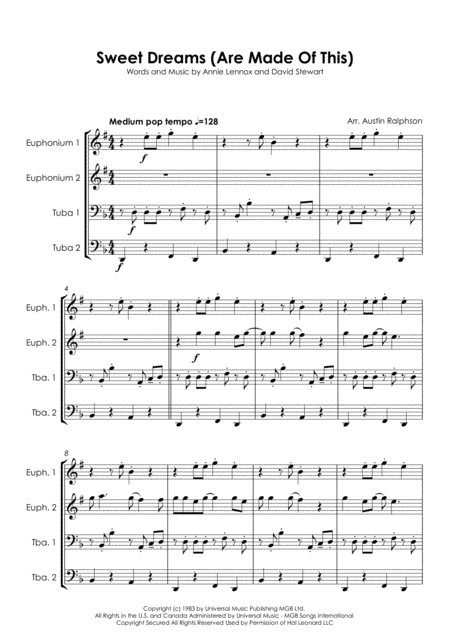 Sweet Dreams Are Made Of This Tuba Quartet Eett Page 2