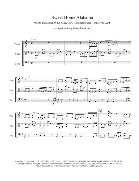 Sweet Home Alabama String Trio Page 2