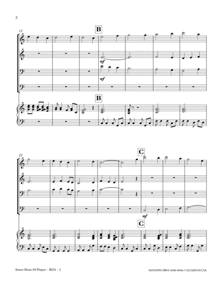 Sweet Hour Of Prayer Any Size Church Orchestra Series Ie024 Page 2
