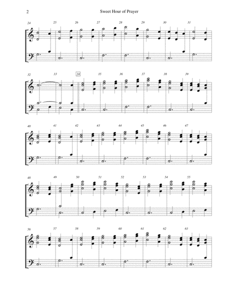 Sweet Hour Of Prayer For 3 Octave Handbell Choir Page 2