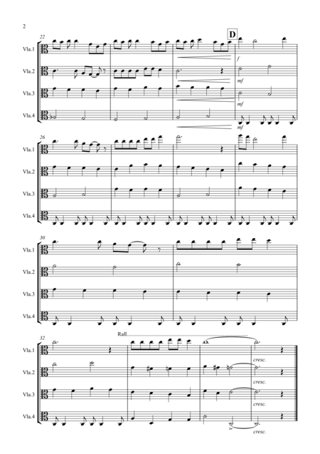 Swing Low Sweet Chariot For Viola Quartet Page 2