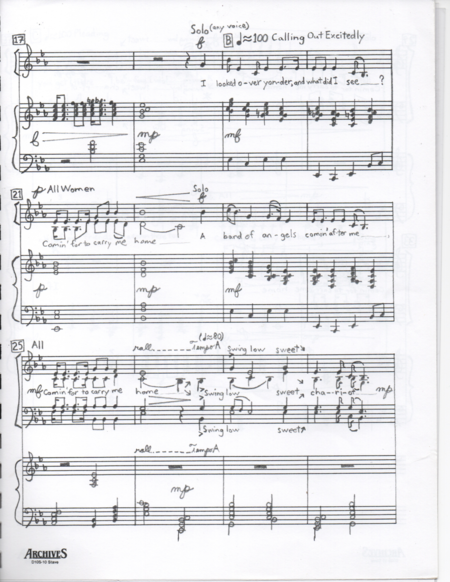 Swing Low Sweet Chariot Satb With Solo Page 2