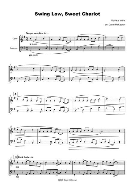 Swing Low Swing Chariot Gospel Song For Oboe And Bassoon Duet Page 2