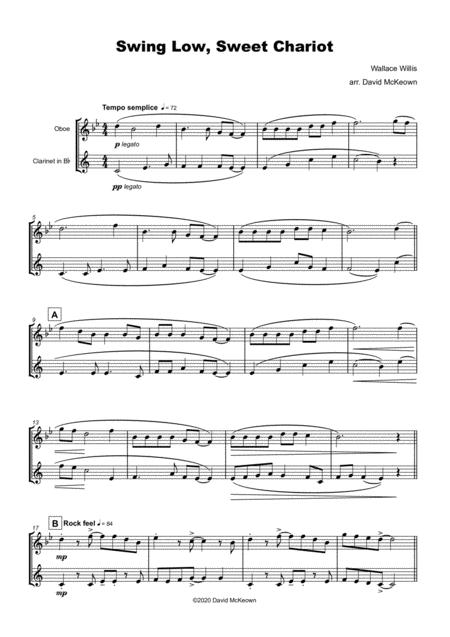 Swing Low Swing Chariot Gospel Song For Oboe And Clarinet Duet Page 2