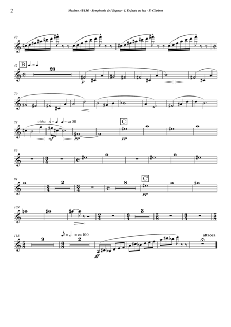 Symphonie De L Espace Symphony Of Space Parts Clarinets Sax Page 2