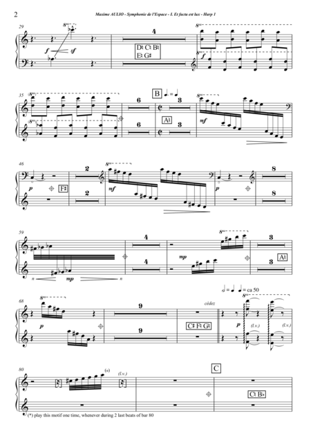 Symphonie De L Espace Symphony Of Space Parts Harps Piano Martenot Contrabasses Page 2