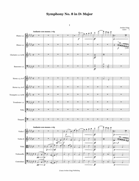 Symphony No 8 In D Flat Major Score And Parts Page 2