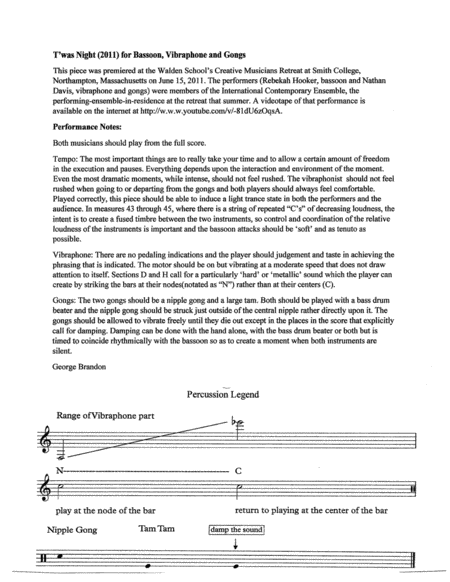 T Was Night For Bassoon Vibraphone And Gongs 2011 Page 2