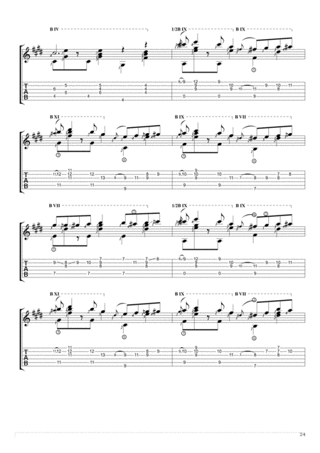 Take Five Solo Guitar Tablature Page 2