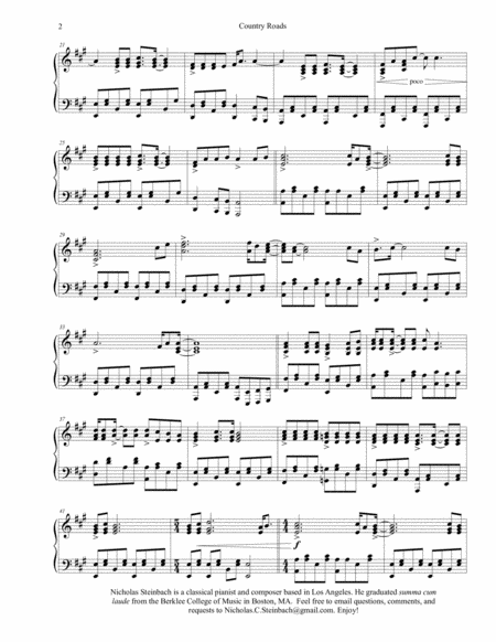 Take Me Home Country Roads Piano Solo Page 2