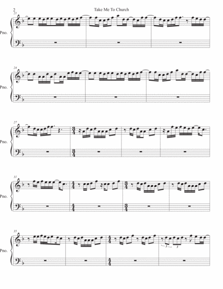 Take Me To Church Piano Page 2