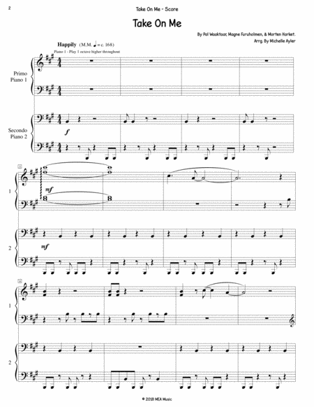 Take On Me Duet Page 2