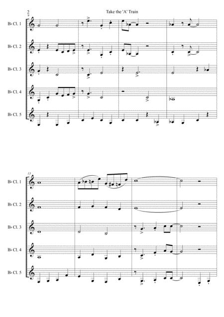 Take The A Train Clarinet Quintet Page 2