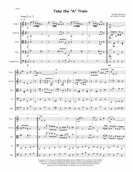 Take The A Train String Quartet Or Quintet Page 2