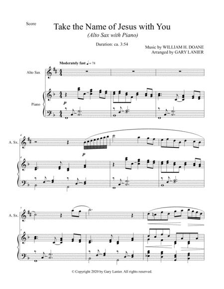 Take The Name Of Jesus With You For Alto Sax And Piano With Score Part Page 2