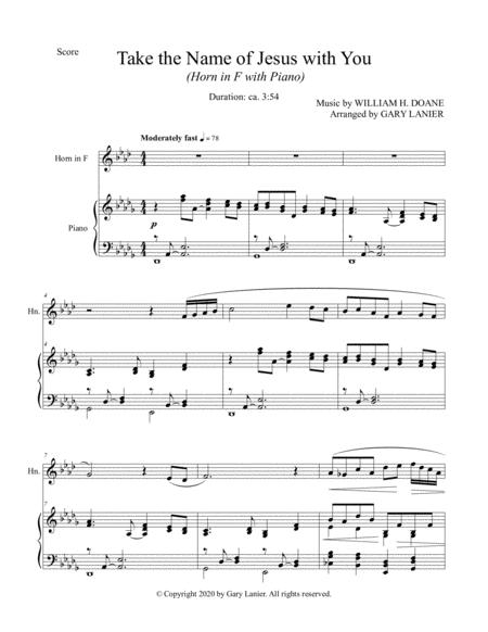 Take The Name Of Jesus With You For Horn In F And Piano With Score Part Page 2