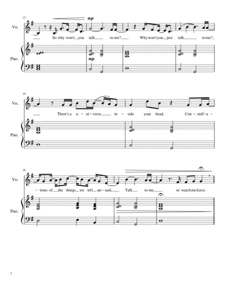 Talk To Me Voice And Piano Page 2