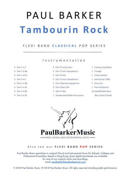 Tambourin Rock Flexi Band Score Parts Page 2