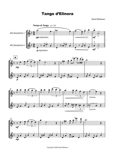 Tango D Elinora For Alto Saxophone Duet Page 2