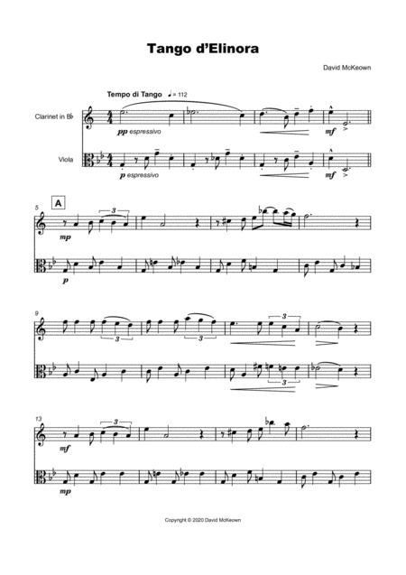 Tango D Elinora For Clarinet And Viola Duet Page 2